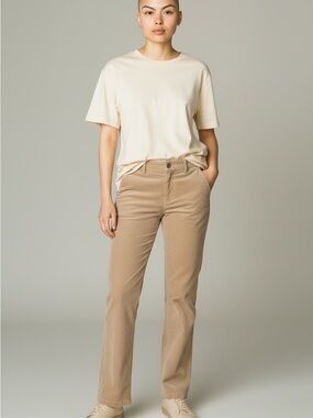 Women's Dockers Ideal Fit Metro Pant 8P Tan Corduroy Trousers